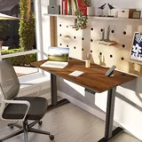 Costway elektrischer Stehschreibtisch, mit Memory-Steuerung, 73-122cm verstellbar - Braun
