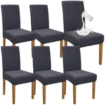 luxuskollektion Stuhlhussen Wasserdicht Grau 6er Set