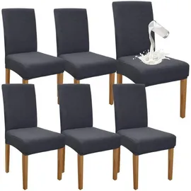 luxuskollektion Stuhlhussen Wasserdicht Grau 6er Set