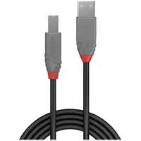 Lindy USB-Kabel USB 2.0 USB-A Stecker, USB-B Stecker 2.00m Schwarz 36673