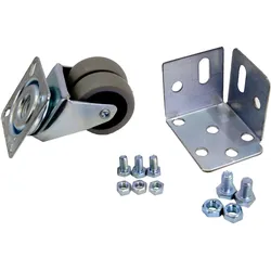 SimonRack Doppelrad ohne Bremse 50 mm + Fuß + 3 Schrauben M6 + 2 Schrauben M8 + Muttern