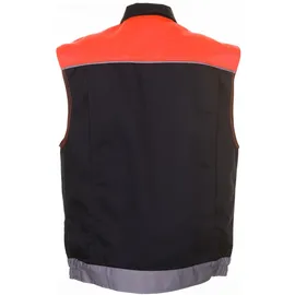 Planam Weste schwarz/orange/zink Größe L