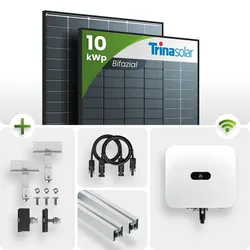 10 kWp PV-Anlage 24x Trina 430Wp Bifazial Glas-Glas Black Frame
