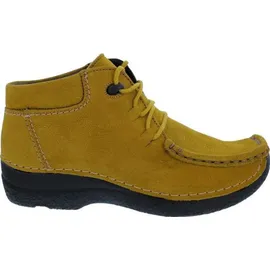 WOLKY Seamy Moc Bootie 0625311-940, Antique Nubuckleder, Mustard (senfgelb) für Damen, gelb, Größe 41 EU