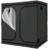 Zelsius Gewächshaus Grow Tent 240 x 120 x 200 cm grau/schwarz Pflanzenzucht Indoor grau 240.00 cm x 200.00 cm x 120.00 cm