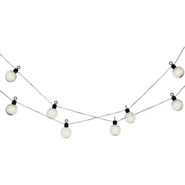 Lumineo Lichterkette Kunststoff 5,8m inkl. Solar schwarz/weiß
