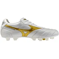 Mizuno Morelia II Elite FG Herren White/Football Gold/Galaxy Silver 41