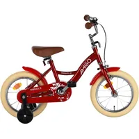 AMIGO Kinderfahrräder Mädchen Triangle 14 Zoll 23 cm Junior Rücktrittbremse Rot