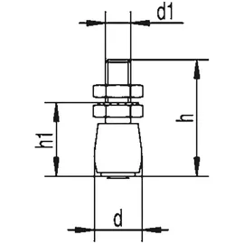 ede - woelm HELM Schieb-Führungsrolle 349 S für U-Schiene 340