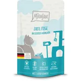 MjAMjAM Quetschies 125g Beutel Katzennassfutter 12 x 125 Gramm zarte Ziege an leckeren Möhrchen