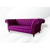 JVmoebel Chesterfield-Sofa Luxus Lila Chesterfield Dreisitzer Modernes Design Neu, Made in Europe lila