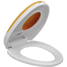 vidaXL Toilettensitz mit Absenkautomatik Erwachsene/Kinder Weiß & Gelb