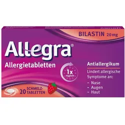 Allegra Allergie & Heuschnupfen Schmelztabletten mit Bilastin
