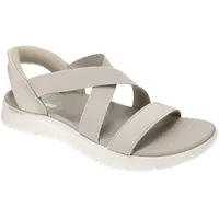 Skechers Damen Go Walk Flex Sandale – Glimmer Up, freihändig anziehbare Slip-ins, Taupe, 41 EU - 41 EU