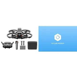 DJI Avata 2 Fly More Combo (3 Akkus)+ Card DJI Care Refresh 1-Year Plan (DJI AVATA 2), FPV-Drohne mit 4K-Kamera, 69 Minuten max. Flugzeit, Akrobatik auf Tastendruck, mit Propellerschutz