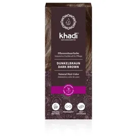 Khadi Pflanzenhaarfarbe dunkelbraun 100 g