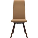 Polsterstuhl STRESSLESS "Laurel", braun (taupe paloma, walnuss), B:49cm H:105cm T:60cm, Leder PALOMA: PALOMA ist ein durchgefärbtes Semianilin-Möbelleder mit natürlicher Narbung., Stühle, Polsterstuhl, High Back, Größe M, mit schräggestellten Beinen in Walnuss