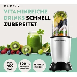 GOURMETmaxx Mr. Magic Standmixer silber/schwarz 4 tlg. 400 W