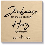 Artland Holzbild »Zuhause III«, Sprüche & Texte, (1 St.), beige