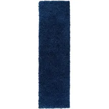 Bruno Banani Hochflor-Teppich Shaggy Soft, rechteckig, Höhe: 30 mm, gewebt, Uni Farben, besonders weich und kuschelig, Kundenliebling blau 80 cm x 250 cm x 30 mm