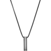 Tom Tailor Kette mit Anhänger Edelstahl Schwarz