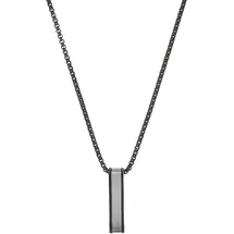 Tom Tailor Kette mit Anhänger Edelstahl Schwarz