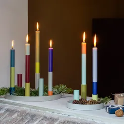 REMEMBER Stabkerzen 3er Set "Oslo" 26cm hoch aus veganem Stearinwachs