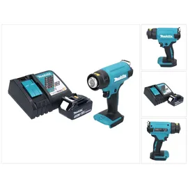 Makita DHG 180 RF1 Akku Heißluftgebläse 18 V 550 °C + 1x Akku 3,0 Ah + Ladegerät