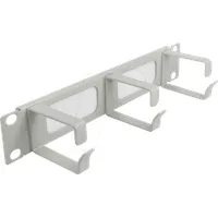 DeLock 66541 10 Zoll Netzwerkschrank-Bürstenleiste Grau