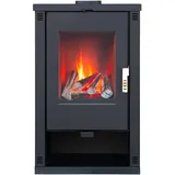 Kaminofen holzofen ALAZ K10M Schwarz 10 kW, Kamin Heizofen Dauerbrandofen Holzofen, Кaminholz Hüttenofen, Кaminfeuer, Briketts Kamin, Fireplace Wood