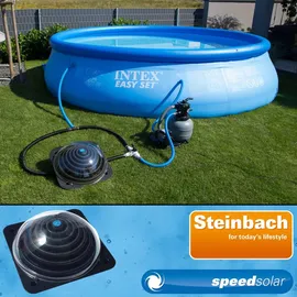Steinbach Sonnenkollektor Loop, 58 x 58 x 33 cm (L x B x H), Anschluss Ø 32/38 mm 049100 Poolheizung Solarkuppel Poolheizung