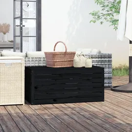 furnicato Gartenbox 101 x 50,5 x 46,5 cm Schwarz