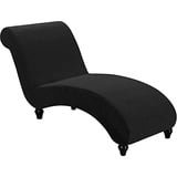 YSLLIOM Chaiselongue Schonbezüge, Liegesessel Stuhlbezug, Relaxliege Deluxe Stuhlbezüge, Schonbezug Stretch rutschfest, Maschinenwaschbar (Schwarz)