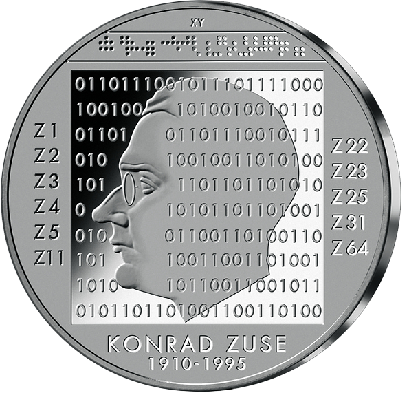Bund 10 Euro Konrad Zuse 2010 st