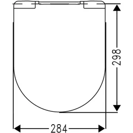 Vigour DERBY Urinal Zulauf verdeckt mit SoftClose Deckel, Ablaufgarnitur und Zulaufgarnitur