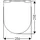 Vigour DERBY Urinal Zulauf verdeckt mit SoftClose Deckel, Ablaufgarnitur und Zulaufgarnitur