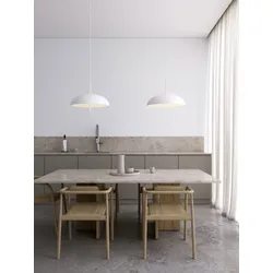Pendelleuchte "Versale", weiß, Ø 49,50cm H: 41,00cm, DESIGN FOR THE PEOPLE, Lampen, Skandinavischer Minimalismus, weiches und diffuses Licht