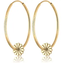 Elli Creolen Blume gold 925 Sterling Silber onesize
