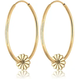 Elli Creolen Blume gold 925 Sterling Silber onesize
