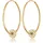 Elli Creolen Blume gold 925 Sterling Silber onesize