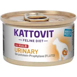 Katzen - Nassfutter KATTOVIT Feline Diet Urinary Kalb, 85 g