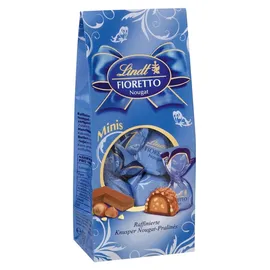 Lindt Fioretto Minis Beutel zartem Nougat knackigen Haselnuss Stückchen 115g