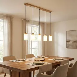 GLOBO Hängeleuchte 1-flg. 10 cm Landhaus Braun Holz