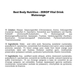 Best Body Nutrition Low Carb Vital Drink Blutorange 1000 ml