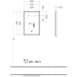 Villeroy & Boch Subway 3.0 Spiegel mit LED-Beleuchtung,
