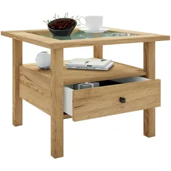 VCM LingisM Couchtisch 1 Schublade 1 Ablage Eiche dekor.