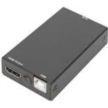 Digitus DVI-Dongle für modulare KVM-Konsolen, RJ45 auf DVI KVM Switch, Schwarz