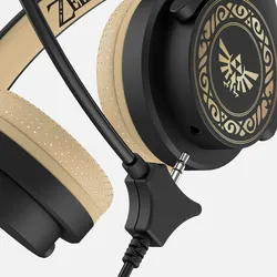 OTL Technologies Nintendo Zelda Crest Black and Gold Kids Interactive Kopfhörer Verkabelt Kopfband Gaming Braun, Grau