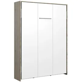 Juist 140 x 200 cm vertikal weiß/san remo eiche nachbildung