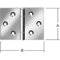 Vormann Tür-Scharnier breit B105xH70mm,gerollt verzinkt